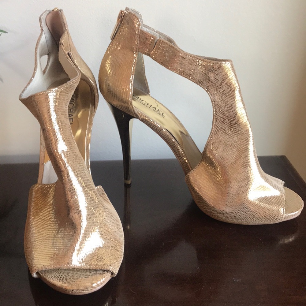 Gold Michael Kors shoes